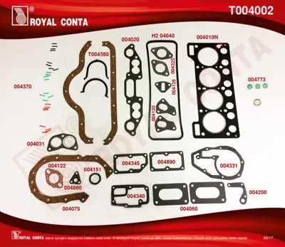 ROYAL CONTA T004002 Takım Conta 7701452153