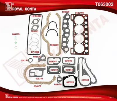 ROYAL CONTA T063002 Takım Conta 7701467897