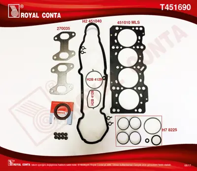 ROYAL CONTA T451690 Takım Conta Üst 71740655