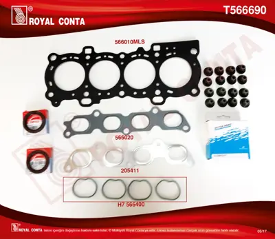 ROYAL CONTA T566690 Takım Conta Üst 3S4G6008ÜST