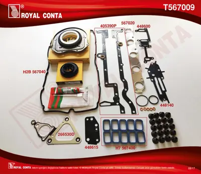 ROYAL CONTA T567009 Takım Conta 7C166008