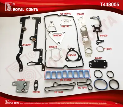 ROYAL CONTA T448005 Takım Conta Üst XS4Q6008