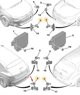 PSA 6590.QT Park Sensörü C4 Iı 6590QT