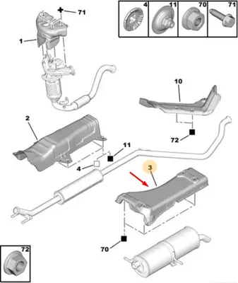 PSA 9802579680 Isı Kalkan Sacı 9802579680