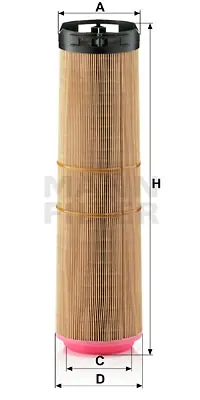 GOODYEAR 801234 Hava Fıltresı A6460940104, 6460940104, 6110940204, A6110940204, A0101549802, 101549802, 6460940104S, 6460940304, A6460940304