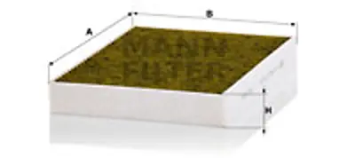 MANN FILTER FP 34 003 Polen Fıltresı 31404469, 31407748, 31434971, DN099003, 31407747, 31404470