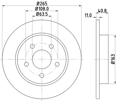 FORD 9M51 2A315 BB Fren Dıskı Arka 9M512A315BB
