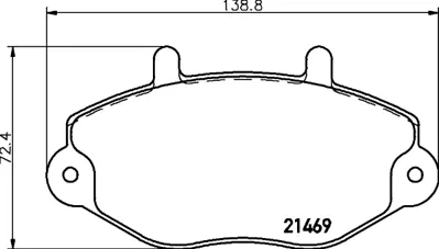 FORD 93VX 2K021 B2A Fren Balatası Ön EBD207092VB, 1134159, 1301592, 5028764, 92VB2K021BD, 93VX2K021BB, 2K021BD, 1074972, 6197739, 6965580