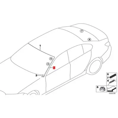 BMW 51317427874 Ön Cam Sağ Çıtası 51317427874