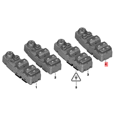 BMW 61319241956 4'lü Ayna Düğmesi 61319241956