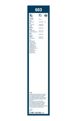 BOSCH 3397118301 Sılecek Süpürgesı Ön Takım 18200545, 18200645, 9038200045, A0008209145, A0008209645, A0018200545, A0018200645, A9038200045, 288909C005, 288909C006