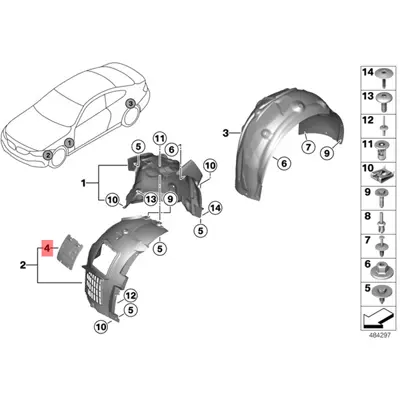 BMW 51717260397 Ön Çamurluk Davlumbaz Kapağı 51717260397