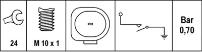 HELLA 6ZL 008 280-031 Yag Basınç Müsürü 038919081K