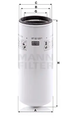 MANN FILTER WP 12 120/1 Yag Filtresi 76194865, 76612210, 97400034P, 47400034P