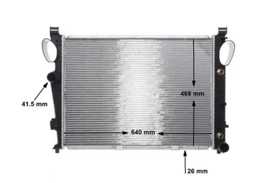 BEHR CR 304 000S Su Radyatörü 2205001403 2205002403 A2205001403 A2205002403 2105001403 5000322024 A5000322024 A2105001403 1063095 8MK376712591