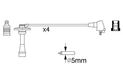 BOSCH 0986356957 Bujı Kablosu Takım 9091922325 9091922373 9091915423 9091915424 9091921520 9091921587 9091921540 9091921592 9091922327 9091915513