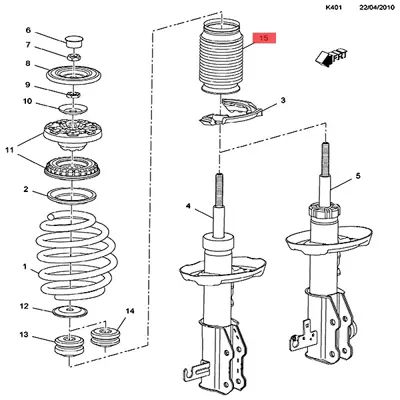 GM 13243574 Amortisör Toz Körüğü Ön