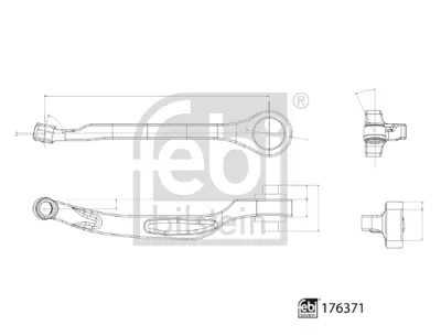 FEBI BILSTEIN 176371 Rotıllı Kol Alt Egrı Sol 8W0407693B 8W0407693A 8W0407695B 8W0407694B 8W0407694A 8W0407505C 8W0407505A 8W0407506C 8W0407506A 8W0407509B