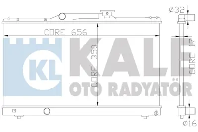 KALE 342325 Radyatör 342325 Corolla Compact Lıftback Wagon (Ae101)1.3 12v 1.3 Xlı 1.6 Sı 92 1640002100 