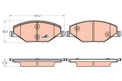 TRW GDB2027 Fren Balatası Ön 6RU698151A 6RU698151 6RU698151B JZW698151AK JZW698302CB JZW698151AF 1K0698151 1K0698151A 1K0698151C 1K0698151D