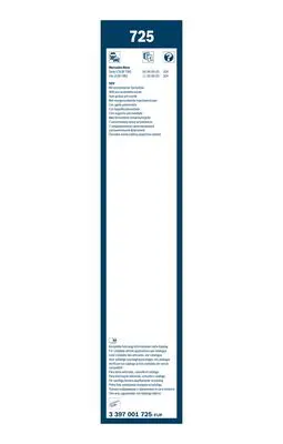 BOSCH 3397001725 Sılecek Süpürgesı Ön Takım 6388201045 6388201145 6388201245 6388201345 A6388201045 A6388201145 A6388201245 A6388201345 61619070579 A0018201545