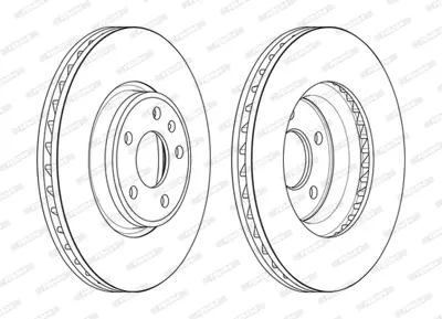 FERODO DDF2596C-1 Fren Dıskı Ön 8W0615301AA 8W0615301H 80A615301E 80A615301 4KD615301 L4KD615301