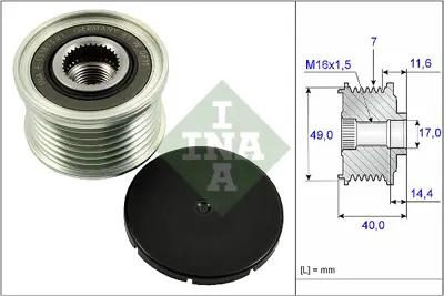 INA 535 0254 10 Alternatör Kasnagı 12317560990 12317560989 7560988 7560989 7560990 12317560988