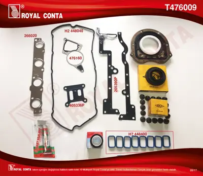 ROYAL CONTA T476009 Takım Conta 2S7Q6008