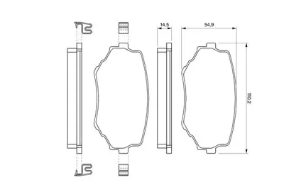 BOSCH 0986424669 Fren Balatası Ön 5520065D50000 1A503323Z 1A523323Z 1V6L3328Z MN298 5520065D10000 5520065D11 5520065D11000 5520065D31 5520065D31000