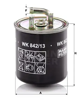 MANN FILTER WK 842/13 Yakıt Fıltresı A6110920201 A6110920601 6110900852 6110920201 6110920601 A6110900852 A611092060167 6680920201 611092060164 611092060128
