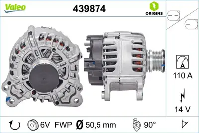 VALEO 439874 Alternatör 03L903023J