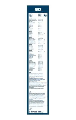 BOSCH 3397118324 Sılecek Süpürgesı Ön Takım 983501G000 8522248130 852220E090 8521247030 288905FA0A 983512V000 983513X100 983612J000 983612M100 983513Z000