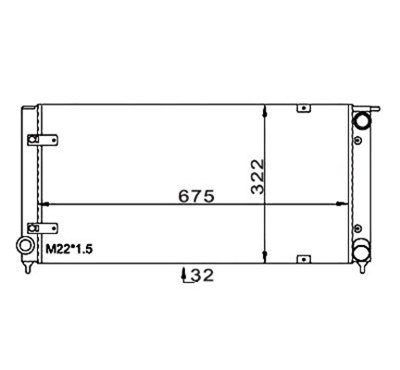 MAGNETI MARELLI 359000300470 Su Radyatörü 191121251F 191121253B 191121253J 191121251C 191121253 191121251B 65262A 1L0121253E 1911212513C 1911212513CF