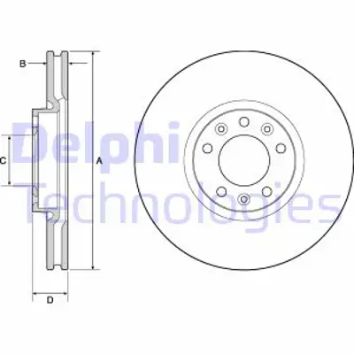 DELPHI BG4696C Ön Fren Disk Tk. Grandland X Combo E 1687772080