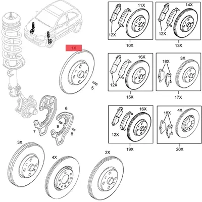 BOSCH 0986479189 Ön Fren Diski 569020, 9195981