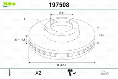 VALEO 197508 On Fren Aynası (Dıskı) Captur Clıo Iv Kangoo Iıı Zoe Cıtan Dokker Lodgy 1,2 / 1,4 / 1,5 / 1,6 (4 Bıj 