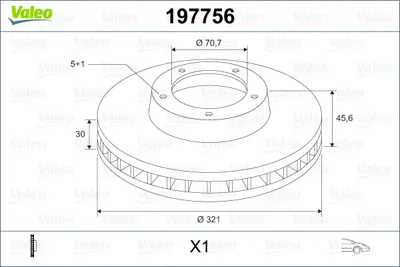 VALEO 197756 On Fren Dıskı 17 Inch Astra J Zafıra C Cascada 