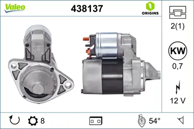 VALEO 438137 Mars Motoru 12v 8 Dıs Nıssan Almera Prımera 1,5 / 1,6 / 1,8 