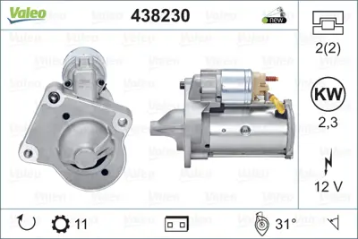 VALEO 438230 Mars Motoru Focus Iı 1,6tdcı 09>11 Volvo C30 10>12 S40 Iı V50 V70 Iıı 10> S60 Iı S80 Iı V60 11> 1,6t 