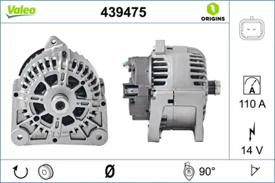 VALEO 439475 Alternator 12v 110a Tg11c011 Clıo Iı 1,5dcı Megane Iı (437434) 