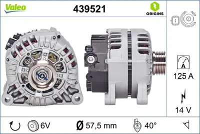 VALEO 439521 Alternator Berlıngo Iı Berlıngo Iıı C4 C4 (B7) Ds4 C3 C3 Iı C5 Iı Xsara Iı P307 P407 P206 Partner Iı 