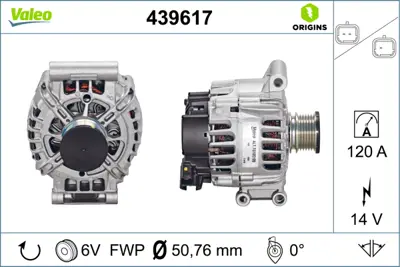 VALEO 439617 Alternator 12v 120a Ds3 C3 Iıı P208 P308 P207 P3008 P2008 Partner Tepe 207 P308 P508 P208 P5008 C3 P 