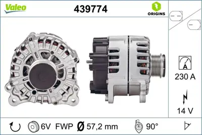 VALEO 439774 Alternator Porsche Cayenne 3,0d 13 14 