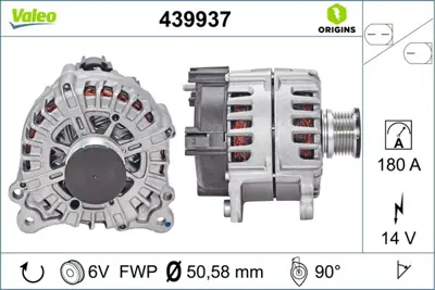 VALEO 439937 Alternator 14v 180a A6 15>18 