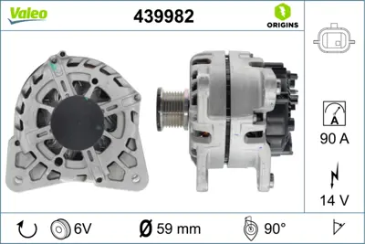 VALEO 439982 Alternator 14v 90 A H5f 1.2 Dokker Lodgy Captur Scenıc Megane Iıı-Iv 
