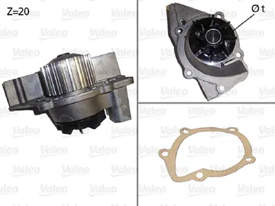 VALEO 506531 Devırdaım Su Pompası P306 Ym Xsara P406 Ym Xu7jp4 (1.8 16v) 