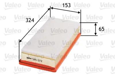 VALEO 585072 Hava Fıltresı P407 C5 Iı C5 (X7) Dw10bted4 (2,0hdı 16v) 