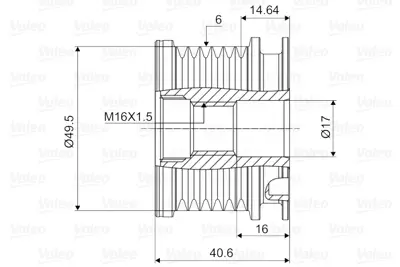 VALEO 588014 Alternator Kasnagı Rulmanlı Passat 96>05 A4 01>04 A6 97>05 Superb 1.6 1.8 19tdı 