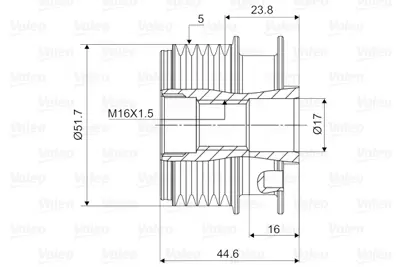VALEO 588083 Alternator Kasnagı A-Class W168 01>04 Vaneo 414 02>05 