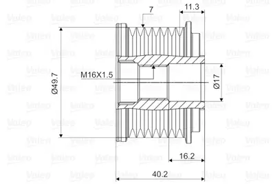 VALEO 588105 Alternator Kasnagı W211 03>08 W463 00> W163 01>05 W220 00>05 